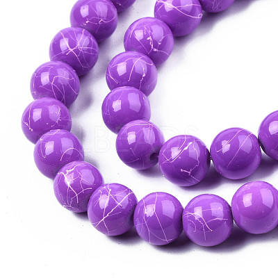 Drawbench Glass Beads Strands DGLA-S115-8mm-L05-1