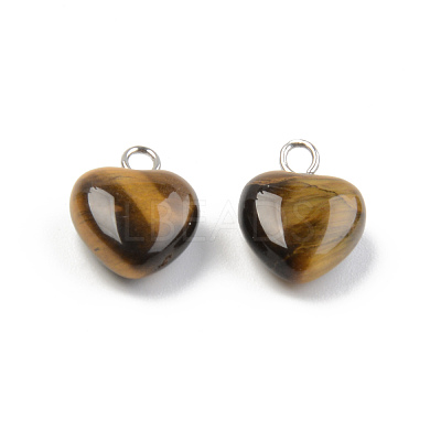 Natural Tiger Eye Charms G-T132-005A-1