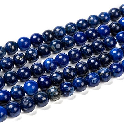 Natural Lapis Lazuli Beads Strands X-G-G087-8mm-1