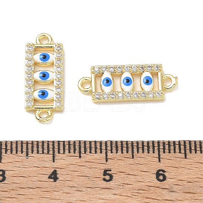 Brass Micro Pave Clear Cubic Zirconia Connector Charms CU-CBA6305-11G-A-1