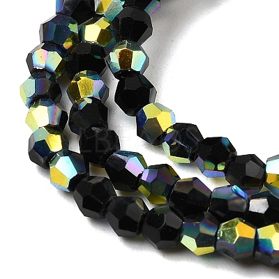 AB Color Plated Transparent Glass Beads Strands GLAA-G127-01D-1