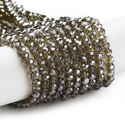 Electroplate Transparent Glass Beads Strands EGLA-A035-T3mm-A16-1