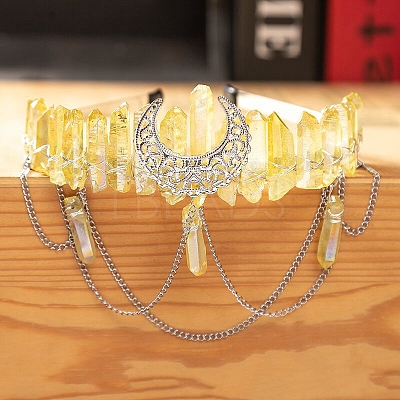 Moon & Chain Metal Hair Bands PW-WG63593-13-1