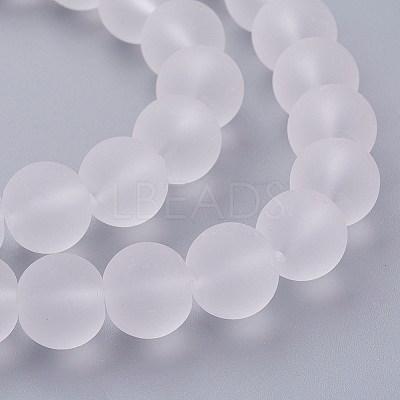 Baking Paint Transparent Glass Bead Strands X-GLAA-S031-12mm-13-1