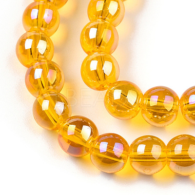Electroplate Transparent Glass Beads Strands LS-GLAA-T032-T6mm-AB11-1