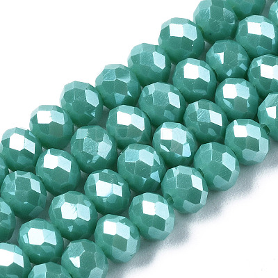 Electroplate Glass Beads Strands EGLA-A034-P1mm-A03-1