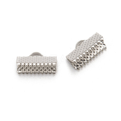Iron Ribbon Crimp Ends E005Y-1