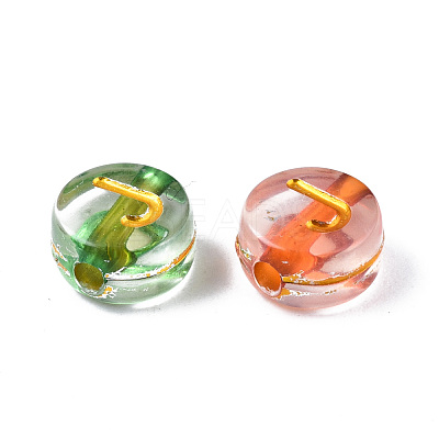 Transparent Electroplate Acrylic Beads TACR-S273-07-1
