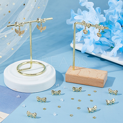 48Pcs Rack Plating Alloy Stud Earring Findings FIND-HS0002-65-1