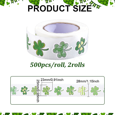 Clover PVC Stickers DIY-WH0780-10-1