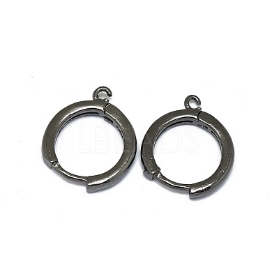 Brass Huggie Hoop Earring Findings PALLOY-F249-19B-1