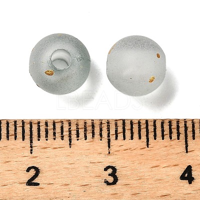 Frosted Transparent Acrylic Beads OACR-F013-13F-1