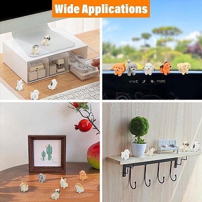 34Pcs 17 Styles Opaque Resin Dog Display Decorations RESI-CJ0005-40-1
