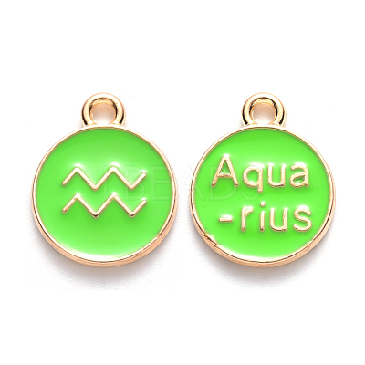 Alloy Enamel Pendants X-ENAM-S124-01B-06J-1