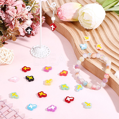 20Pcs Handmade Lampwork Enamel Beads LAMP-PA0001-55-1