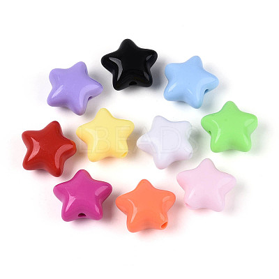 Opaque Acrylic Beads SACR-T017-69M-1