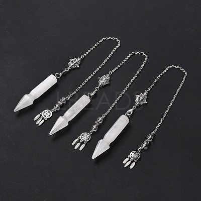 Natural Quartz Crystal Pointed Dowsing Pendulums G-I322-01P-06-1