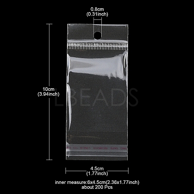 OPP Cellophane Bags with Hanging Hole OPC-YW0001-0-1