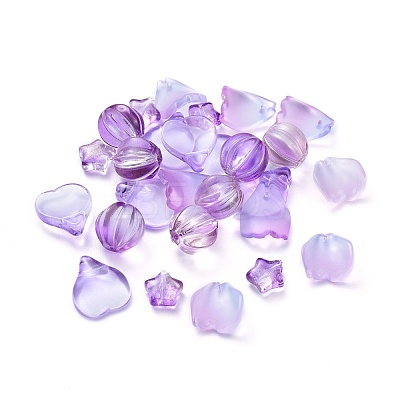 Electroplate Transparent Glass Beads EGLA-L027-D06-1