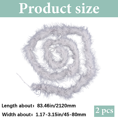 Turkey Feather Ornament Accessories AJEW-WH20018-91A-1