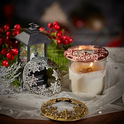 Zinc Alloy Candle Lids PALLOY-PH0013-60-1