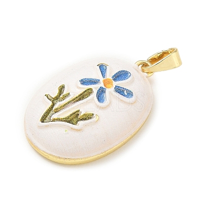 Brass Enamel Pendants KK-CBA2CFD-03G-C-1