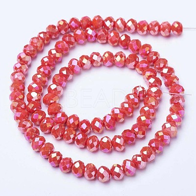 Electroplate Glass Beads Strands LS-EGLA-A044-P8mm-B22-1