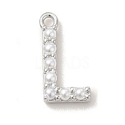 Plastic Imitation Pearl Pendants KK-P230-17P-L-1