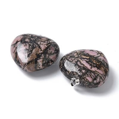 Natural Rhodonite Pendants G-A259-02P-06-1