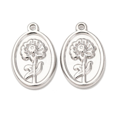 304 Stainless Steel Pendants STAS-I358-12P-09-1