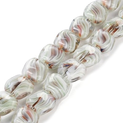 Handmade Milleflori Glass Beads Strands LAMP-M018-01A-03-1