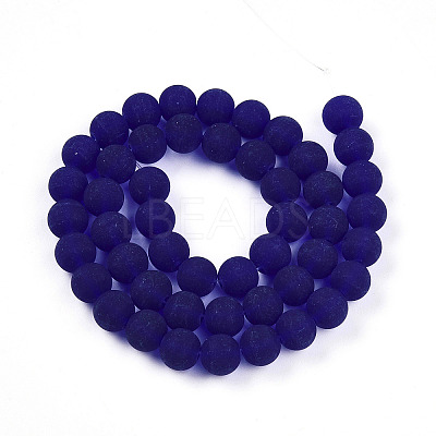 Transparent Glass Beads Strands GLAA-T032-T8mm-MD15-1