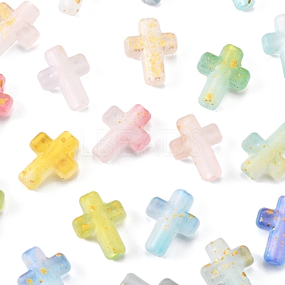 130Pcs 10 Colors Gradient Color Transparent Acrylic Beads OACR-FS0002-05-1