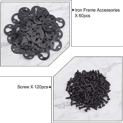 60Sets Iron Frame Accessories FIND-FH0003-18-1