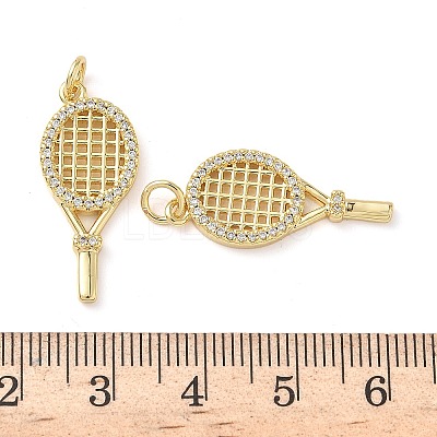 Brass Micro Pave Cubic Zirconia Pendants KK-D502-23A-G-1