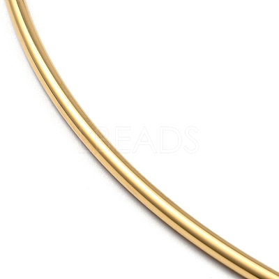 PVD Vacuum Plating 202 Stainless Steel Wire Choker Necklace with Clasp NJEW-H011-08G-1