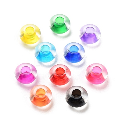 Transparent Acrylic European Beads TACR-P009-C01-1