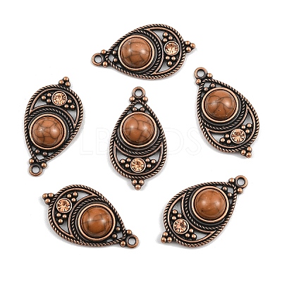 Bohemian Dyed Synthetic Turquoise Pendants FIND-YWC0003-02AB-01-1