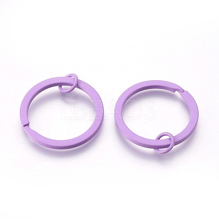 Spray Painted Iron Split Key Rings IFIN-L038-04-FF-1