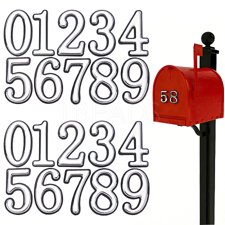 10Pcs ABS Plastic Stickers DIY-SP0007-95A-1