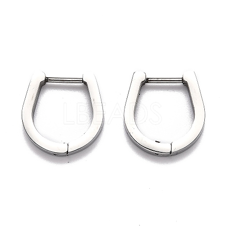 Tarnish Resistant 304 Stainless Steel Huggie Hoop Earrings STAS-J033-14A-P-1