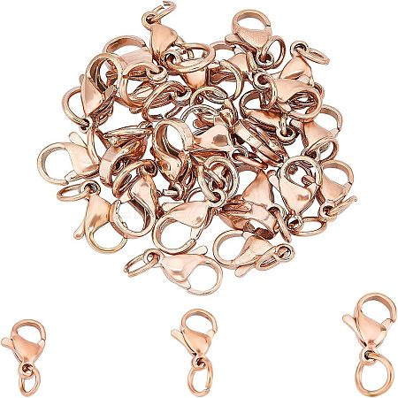 304 Stainless Steel Lobster Claw Clasps STAS-UN0019-73RG-1