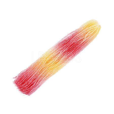 Gradient Color Baking Paint Glass Bead Strands LS-DGLA-A039-T4mm-A02-1