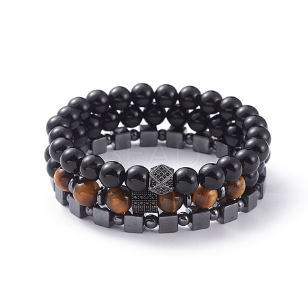 Unisex Stretch Bracelets Sets BJEW-JB04845-1