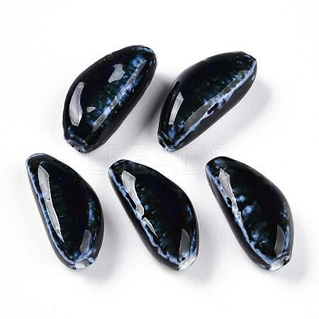 Handmade Porcelain Beads PORC-N008-08O-1