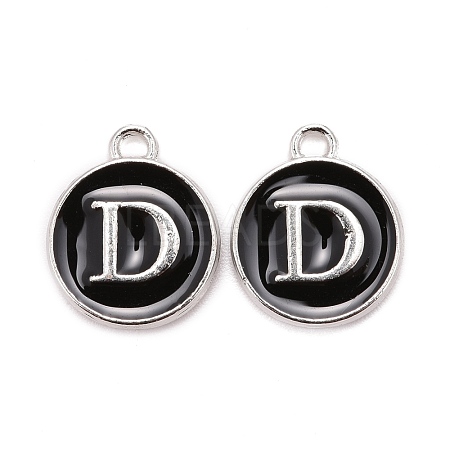 Platinum Plated Alloy Charms X-ENAM-S118-02D-P-1