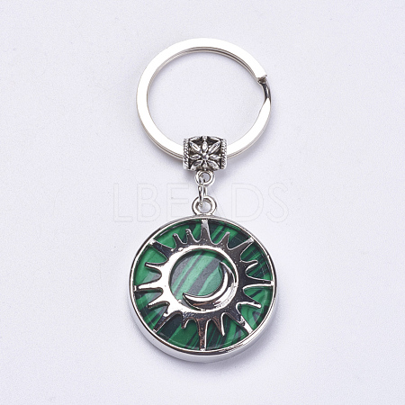 Synthetic Gemstone Keychain KEYC-G043-B07-1