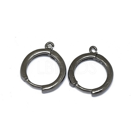 Brass Huggie Hoop Earring Findings PALLOY-F249-19B-1