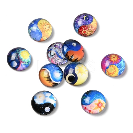 Glass Cabochons GLAA-B011-09-1