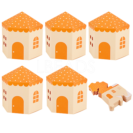 Paper Small House Gift Boxes CON-WH0088-55B-1